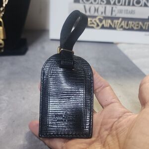 Louis Vuitton Black Epi Luggage Tag